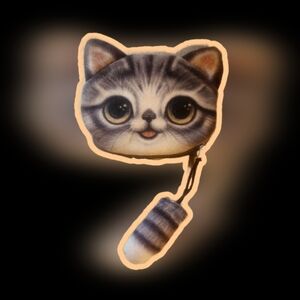 Kitty katt coin purse cat wallet plush very soft never used for display only